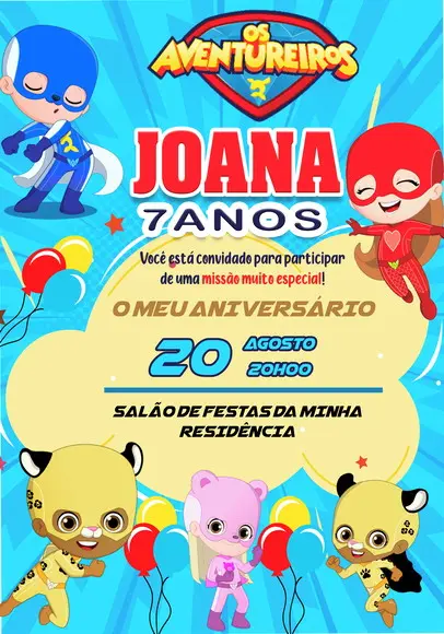Convite Virtual - Aventureiros Luccas Neto 02