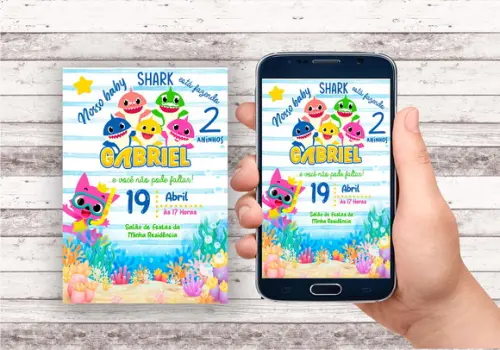 Convite Virtual - Baby Shark