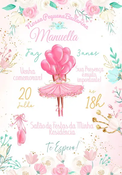 Convite Virtual - Bailarina 09
