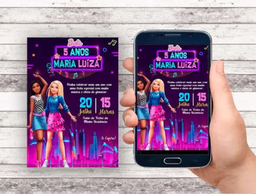Convite Virtual - Barbie Big City Big Dreams