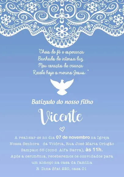 Convite Virtual - Batizado 04