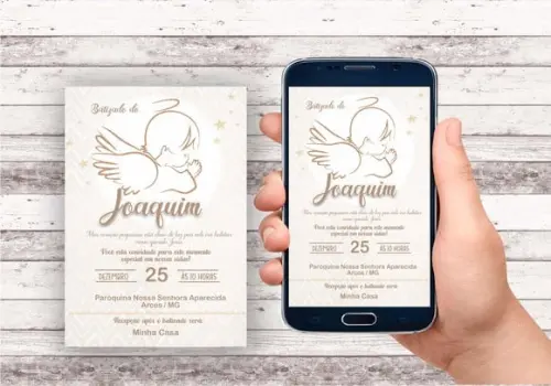 Convite Virtual - Batizado Anjo Menino