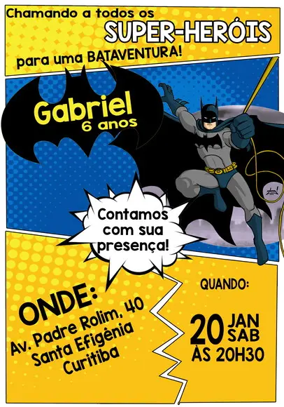 Convite Virtual - Batman 01