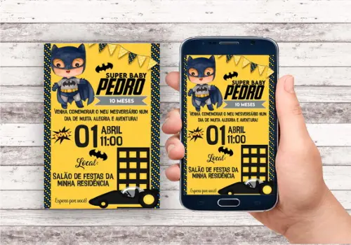 Convite Virtual - Batman Baby