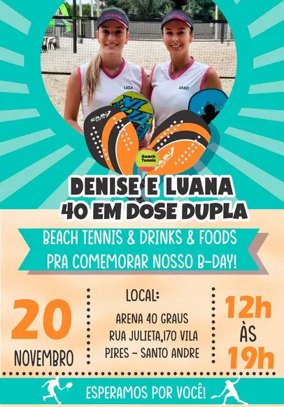Convite Virtual - Beach Tennis com Foto