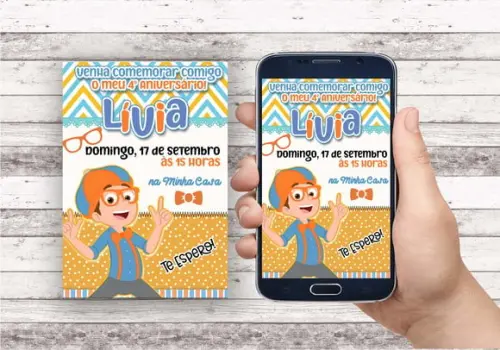 Convite Virtual - Blippi