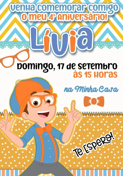 Convite Virtual - Blippi
