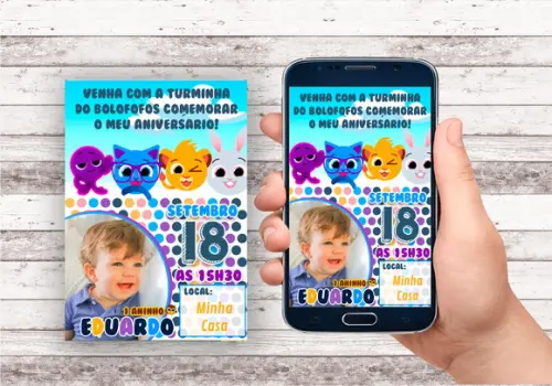 Convite Virtual - Bolofofos com Foto