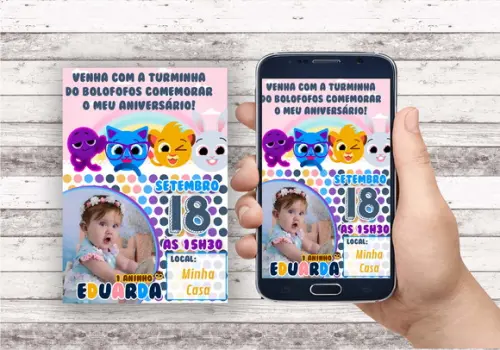 Convite Virtual - Bolofofos com Foto