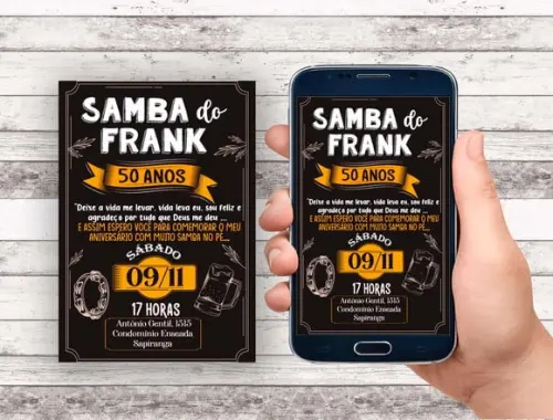 Convite Virtual - Boteco/ Samba