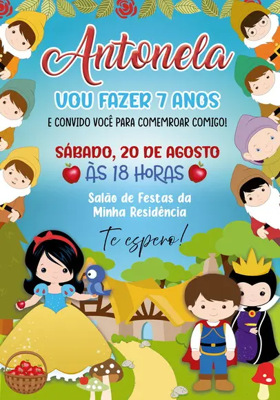 Convite Virtual - Branca de Neve 04