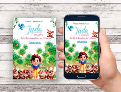 Convite Virtual - Branca de Neve Baby 02
