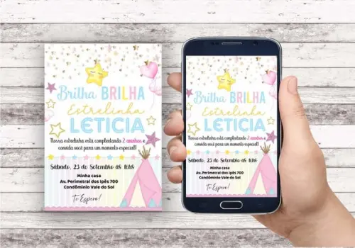 Convite Virtual - Brilha Brilha Estrelinha
