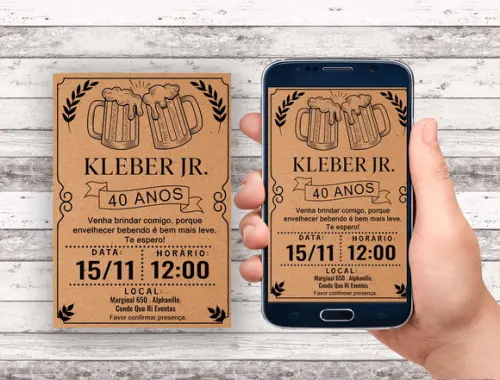 Convite Virtual - Brinde Chopp