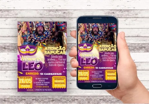 Convite Virtual - Carnaval com Foto