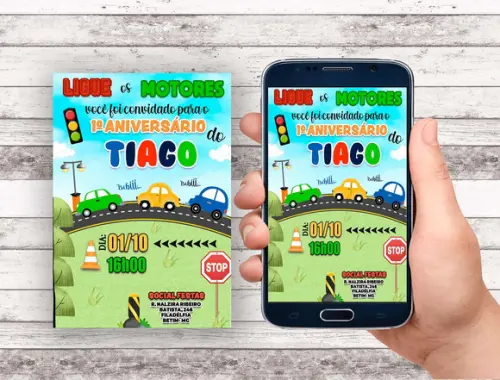 Convite Virtual - Carrinhos