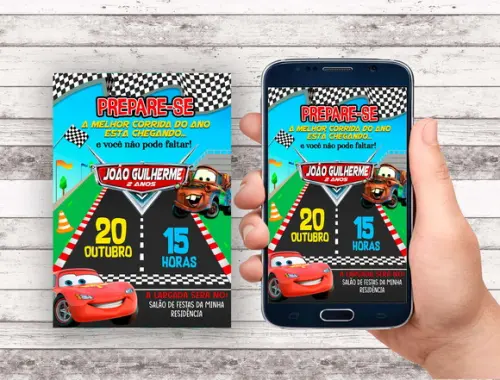 Convite Virtual - Carros 04