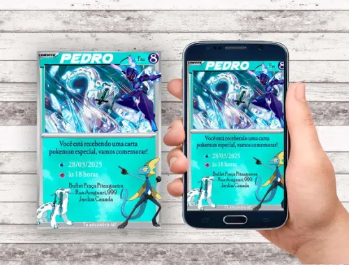 Convite Virtual - Carta Pokemon Chien Pao