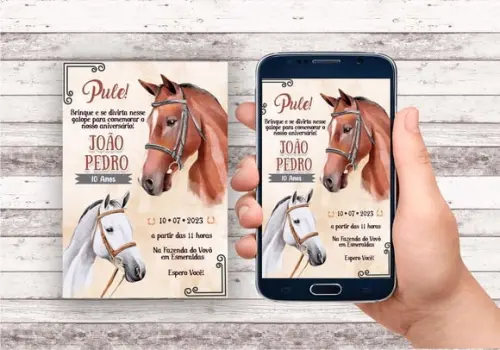Convite Virtual - Cavalo