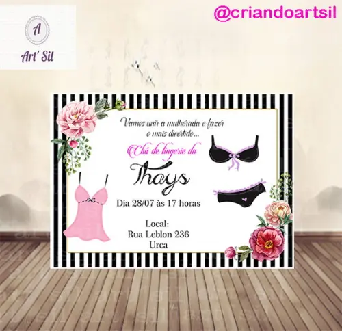 Convite Virtual - Chá de Lingerie