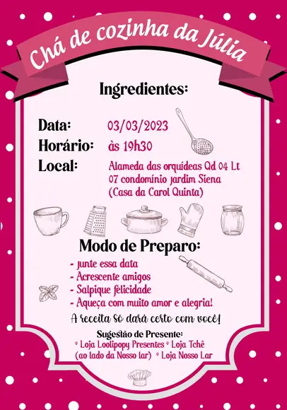 Convite Virtual - Cha de Cozinha 03