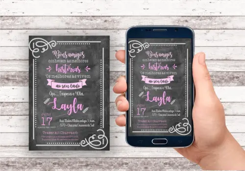 Convite Virtual - Chalck Feminino