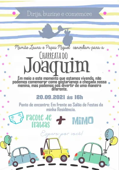 Convite Virtual - Charreata Cegonha