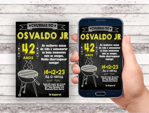 Convite Virtual - Churrasco