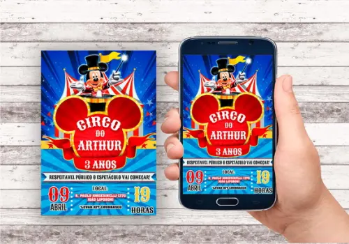Convite Virtual - Circo do Mickey 02
