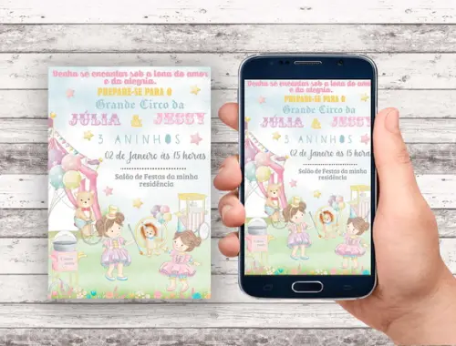 Convite Virtual - Circo Gemeas
