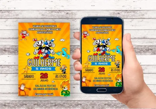 Convite Virtual - Cuphead