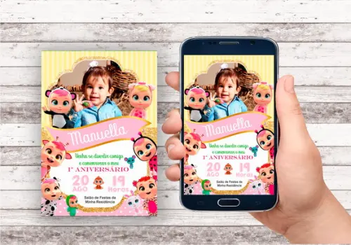 Convite Virtual - Cry Babies 02 (com Foto)