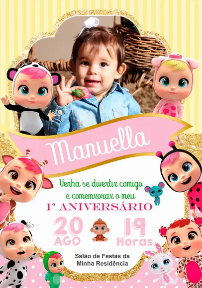 Convite Virtual - Cry Babies 02 (com Foto)