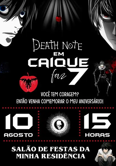Convite Virtual - Death Note