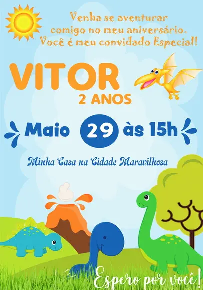Convite Virtual - Dino Baby 10