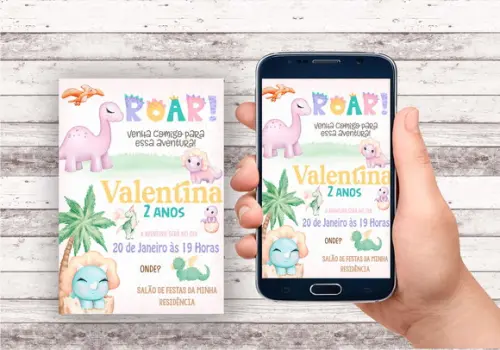 Convite Virtual - Dino Menina 02