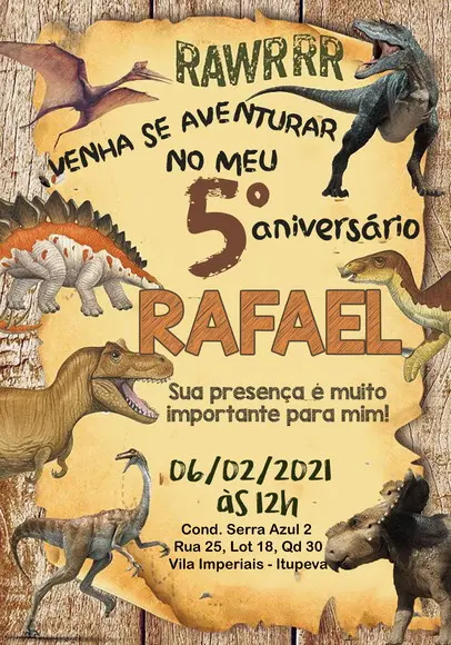 Convite Virtual - Dinossauro 06