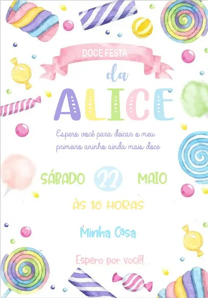 Convite Virtual - Doces