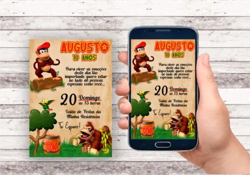 Convite Virtual - Donkey Kong