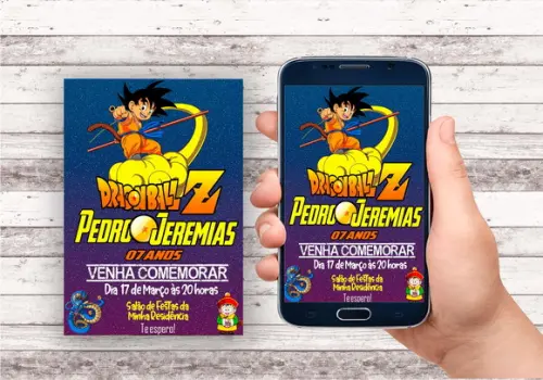 Convite Virtual - Dragon Ball