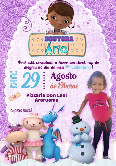Convite Virtual - Doutora Brinquedos (com Foto)