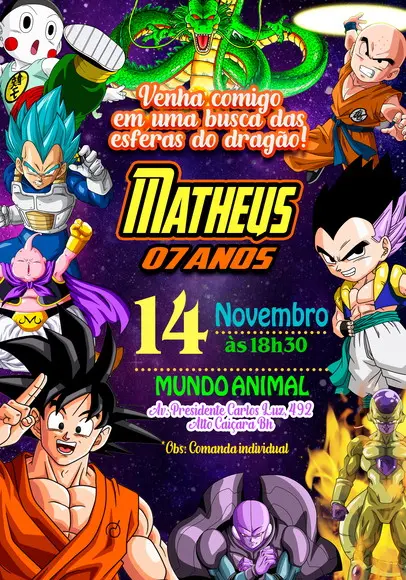 Convite Virtual - Dragon Ball 03