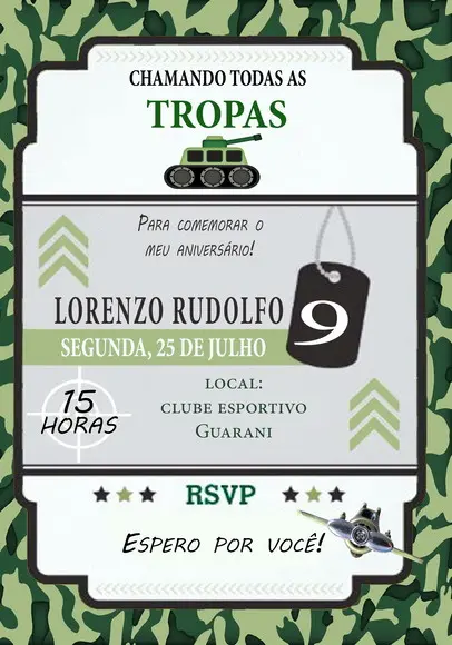 Convite Virtual - Exercito