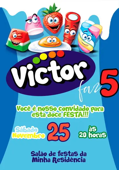 Convite Virtual - Fini Azul