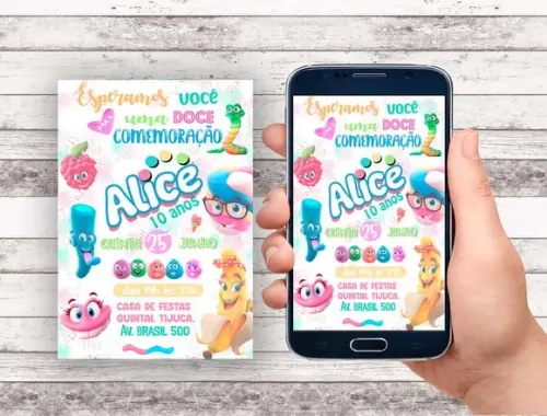 Convite Virtual - Fini Candy