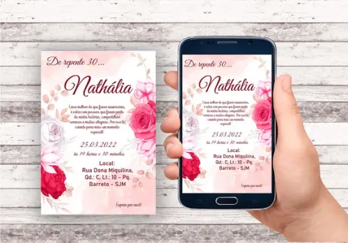 Convite Virtual - Floral Rose