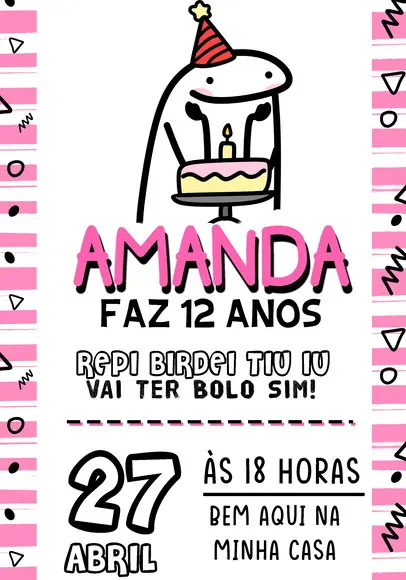 Convite Virtual - Flork Menina