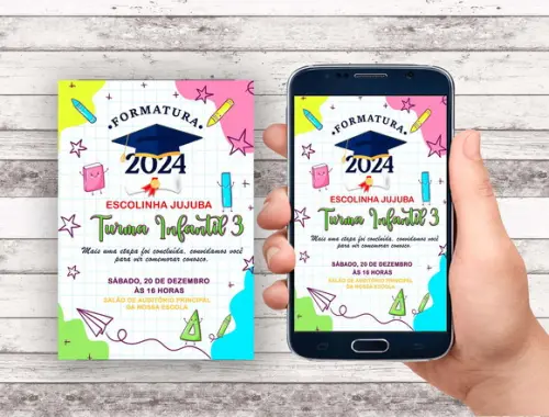 Convite Virtual - Formatura Infantil
