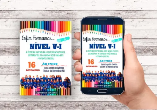 Convite Virtual - Formatura Infantil (com Foto)