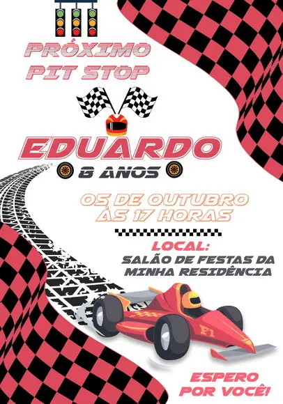 Convite Virtual - Formula 1